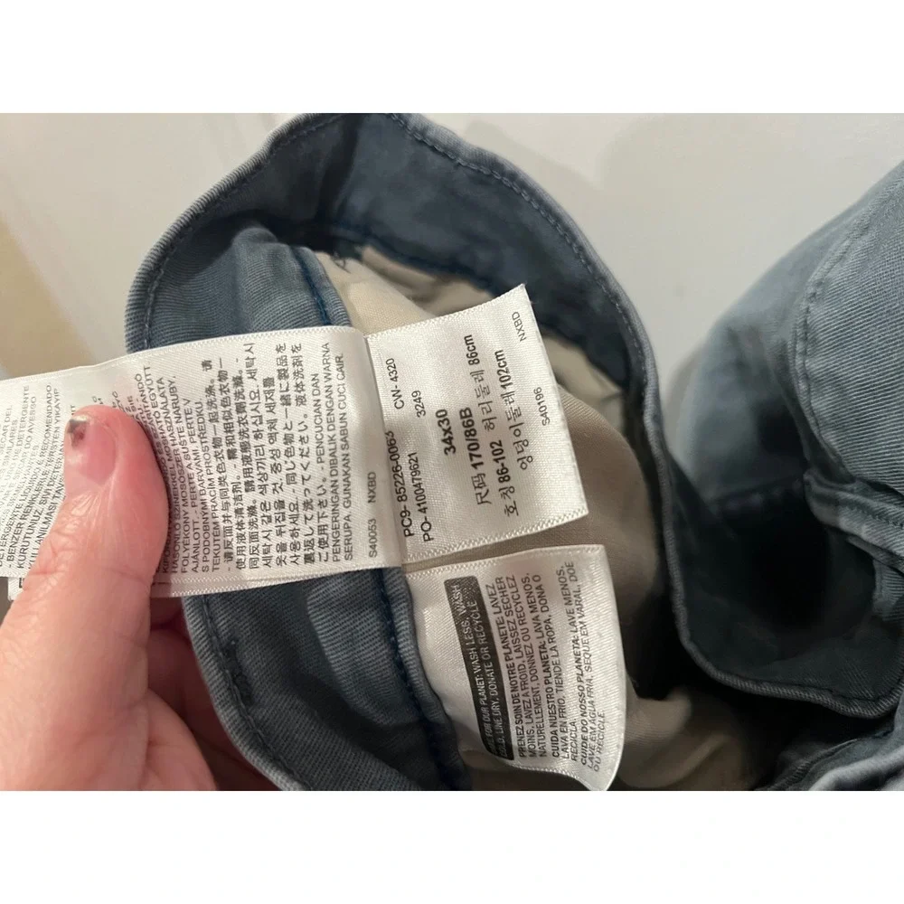 Levis Mens XX Chino Standard Taper Trousers Slate Blue 34x30